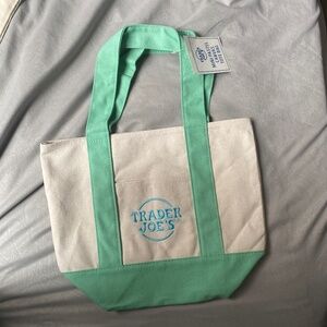 trader joe’s easter pastel canvas tote bag